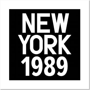 Iconic New York Birth Year Series: Timeless Typography - New York 1989 Posters and Art